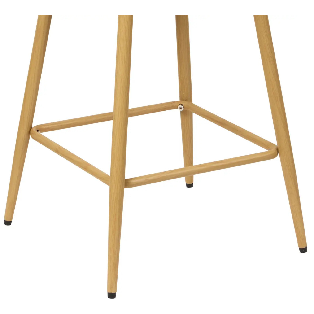 Chaise Haute de Bar Roka en Tissu Beige Foncé L42xP48xH93 cm
