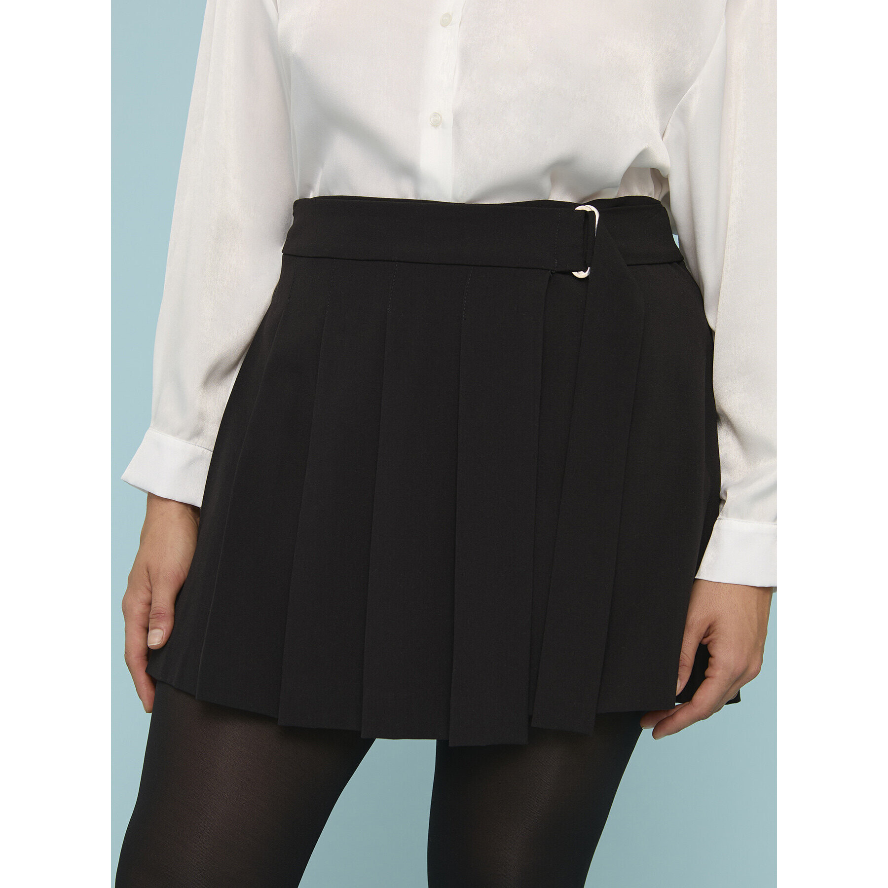 Fiorella Rubino - Minifalda plisada - Negro