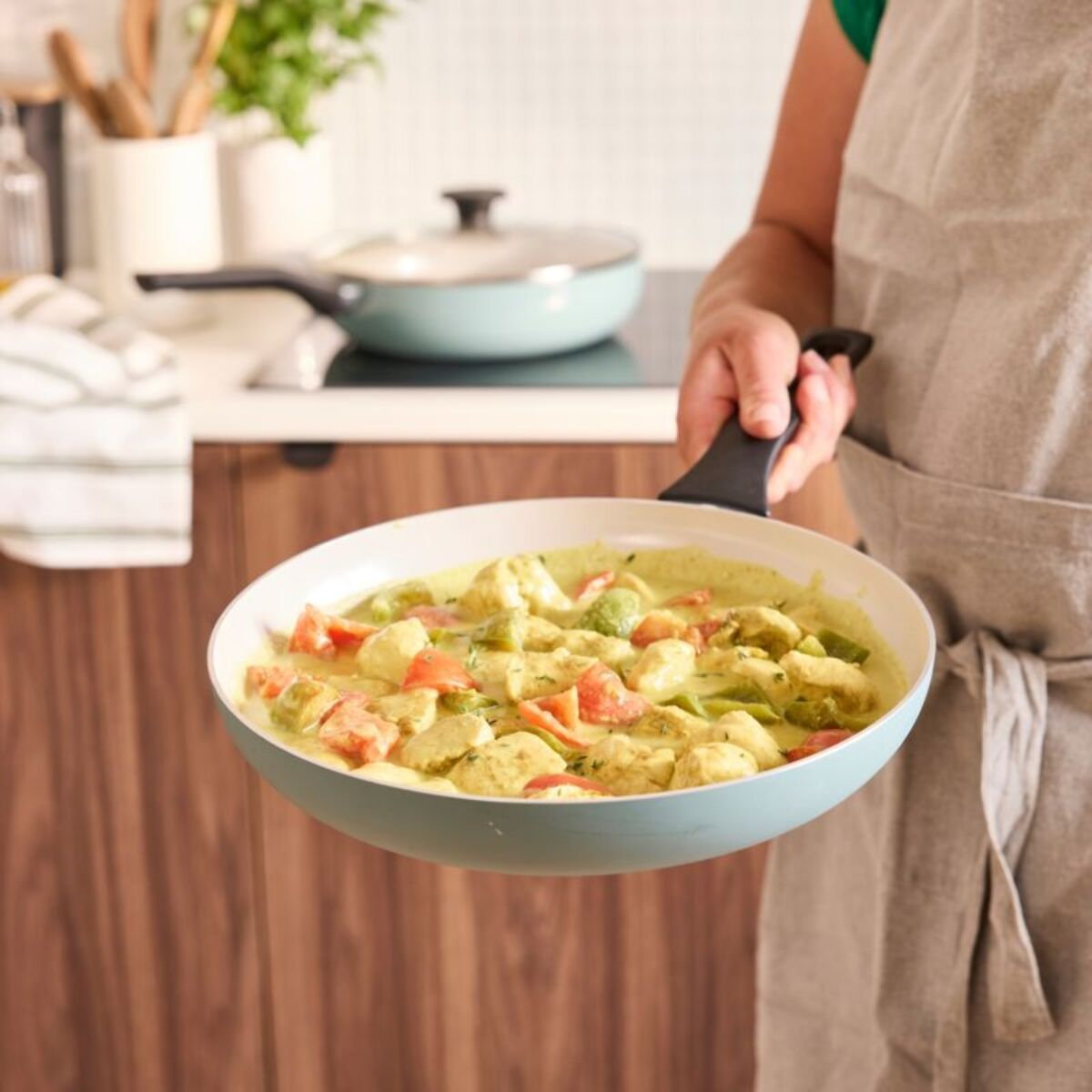 Poêle ESSENTIELB Céramique 28cm vert