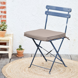 Galette de chaise extérieur imperméable et déhoussable MINORQUE - Lin