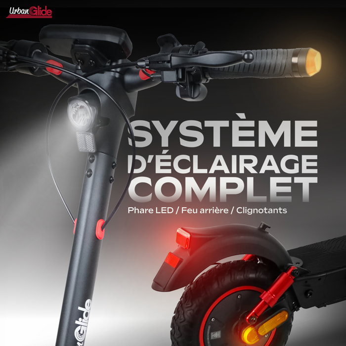 Trottinette Électrique Adulte UrbanGlide RIDE 500CT – Autonomie 70km – Batterie 48V/15Ah – Pneus 10'' Off-road – Poids 21,7kg