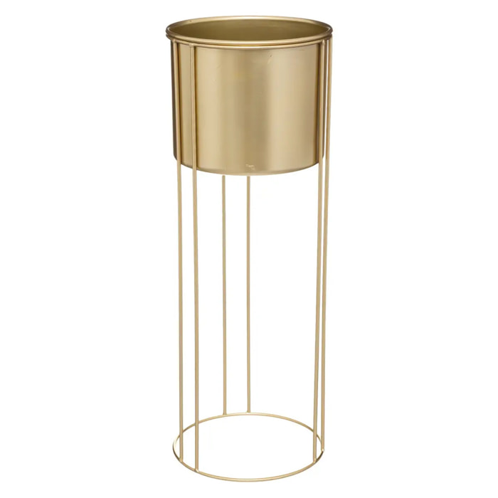 Set de 2 pots "Artif" métal doré