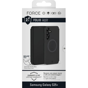 Coque étui FORCE CASE Samsung S25+ Magnet Noir