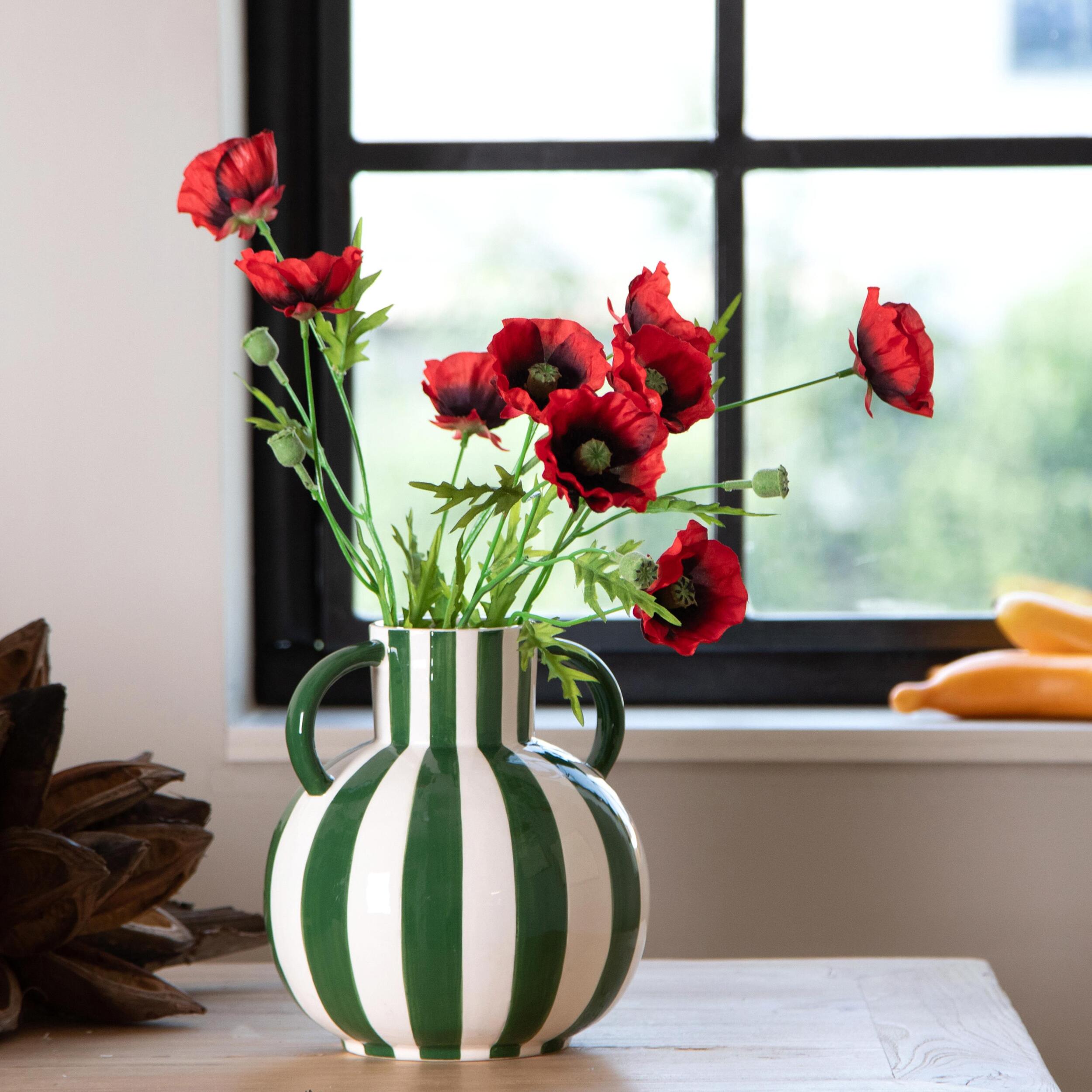 Vaso righe - 18xH20x18cm - Pezzi 3 - Bianchi Dino SpA