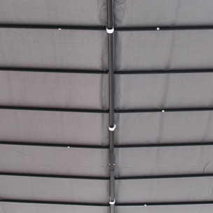 Pérgola de Jardín 3x3 m Cenador con Toldo y 16 Orificios de Drenaje para Patio Terraza Metal y Poliéster 180 g/m² Resistente Gris