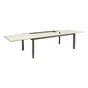 Table de jardin 12 places Luzane extensible argile