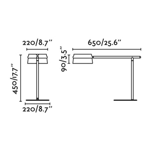LOOP Lampe de table noire avec pince
