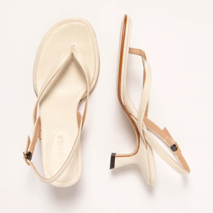 Sandalias con tacón S3166 NAPPA CREAM/ GLERA color Cream