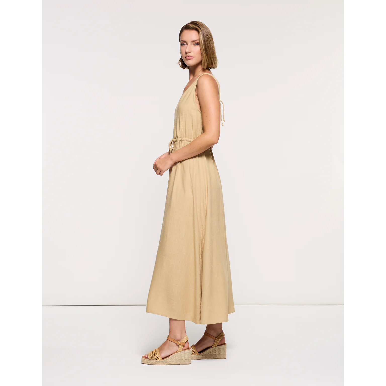 Vestido Midi Beige - Marilis
