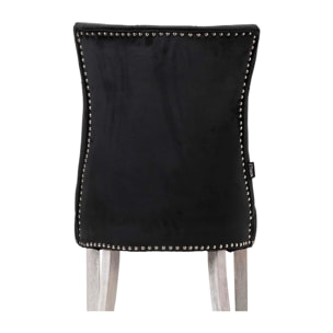 Silla Tachuelas Velvet Negro Bodie 54x55x97 Cm