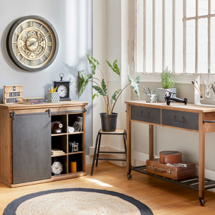 Tapis en jute bord noir D120 cm