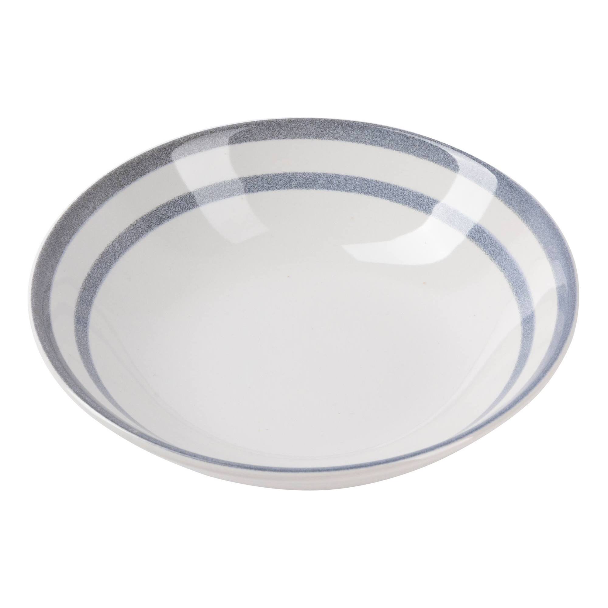 Set de 3 platos hondos ø20cm san ignacio con líneas azules