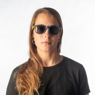 Gafas de sol OCEAN BEACH WAYFARER - Negro brillante / Amarilla