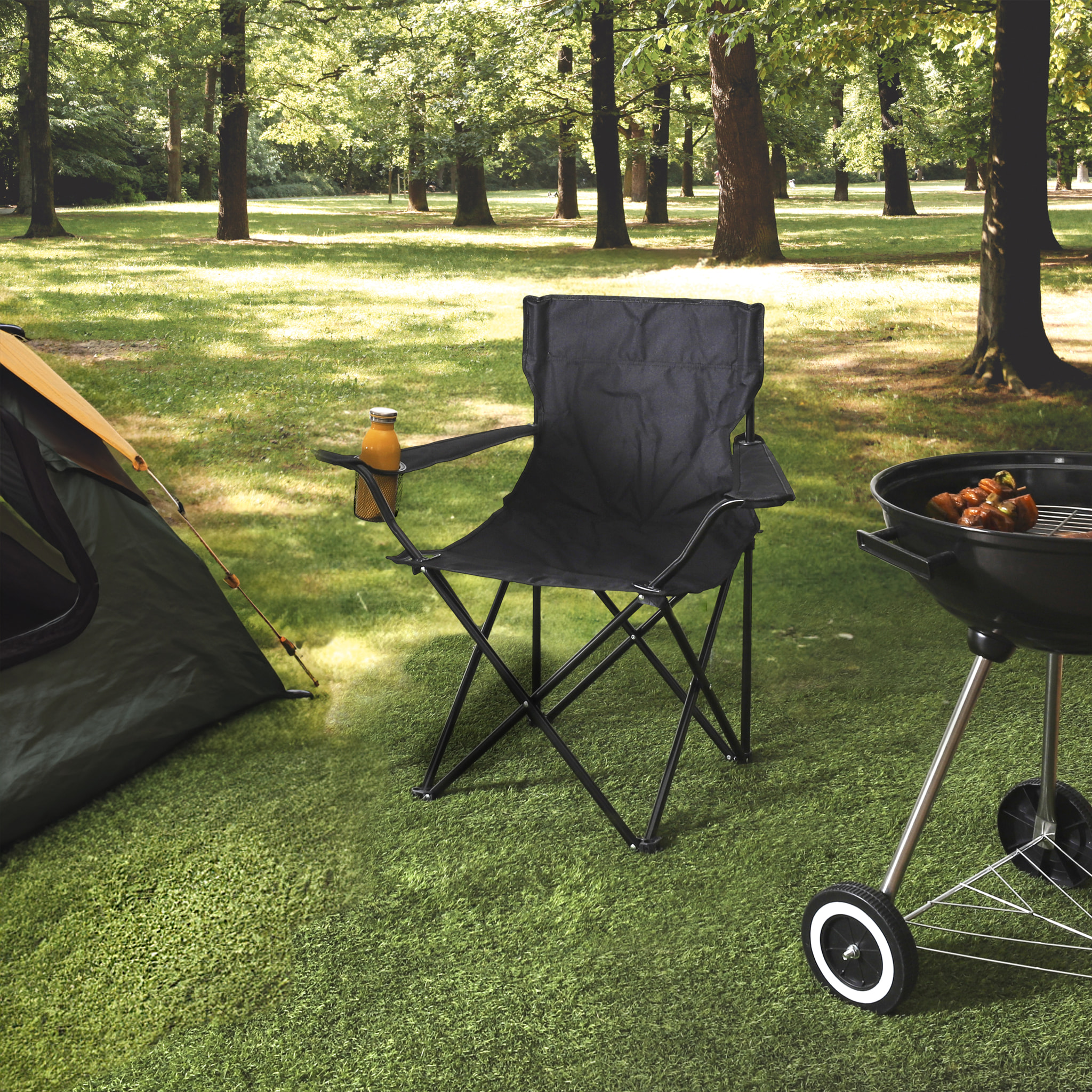 Fauteuil Camping Pliant Noir