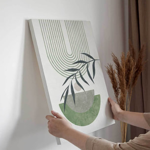 Tableau abstrait lignes végétales Toile imprimée