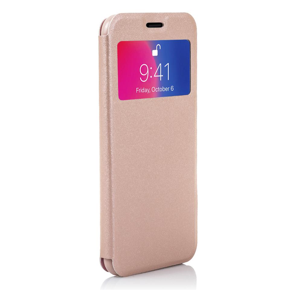 FUNDA LIBRO CON VENTANA CIERRE MAGNÉTICO IPHONE X