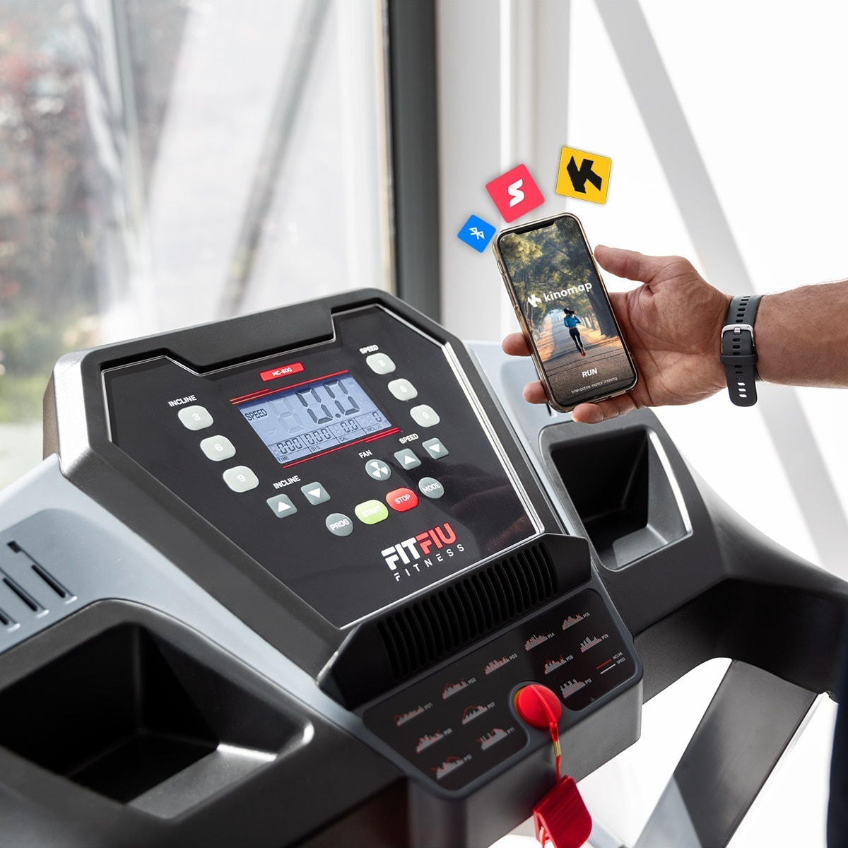 Cinta de correr plegable MC-500 FITFIU 18km/h inclinación automática