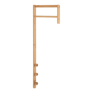 Porta-abiti da parete Trento in bambù naturale 30x82 cm