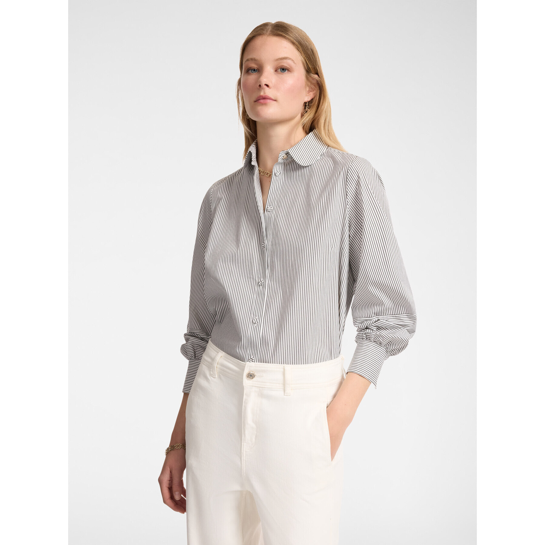 Elena Mirò - Camisa de rayas - Negro