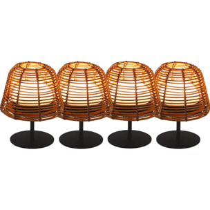 4 Lampe de table TWINS BOHEME H16CM