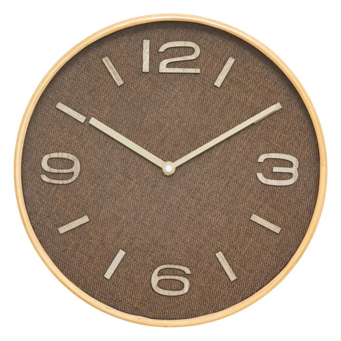 Horloge "Ellis" marron tonka D30cm