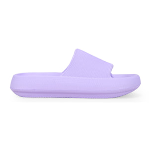 Sandalias de plataforma lila de goma
