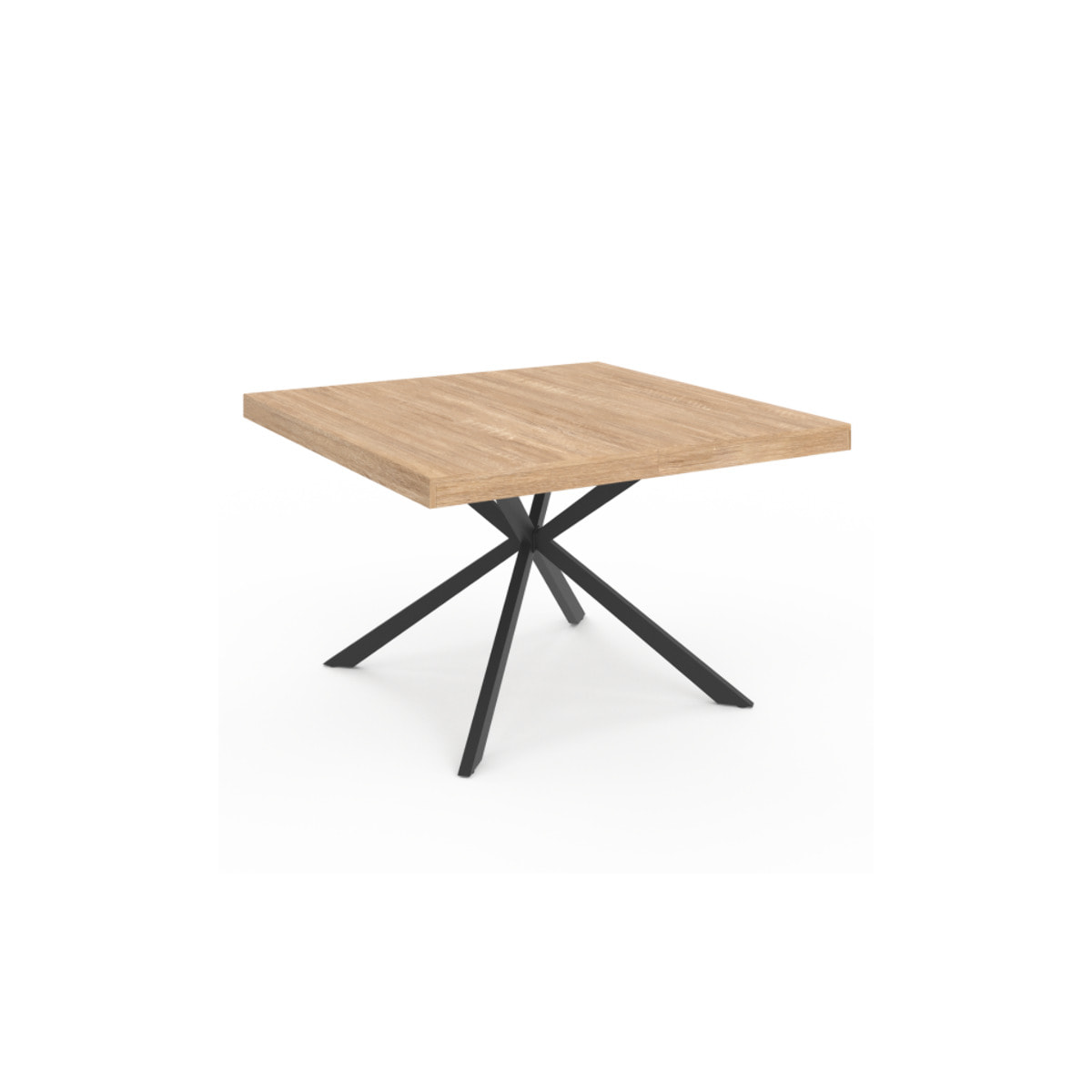 Table repas Brixton pieds spider - Bois - Noir