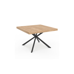 Table repas Brixton pieds spider - Bois - Noir