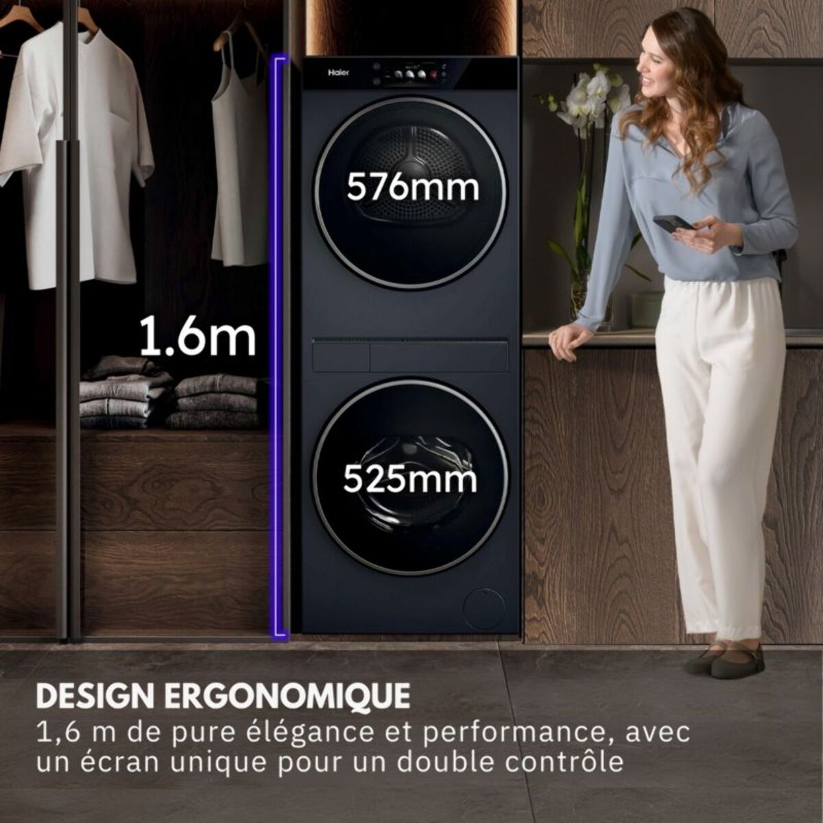 Lave linge séchant hublot HAIER CLC108-GNU1-S