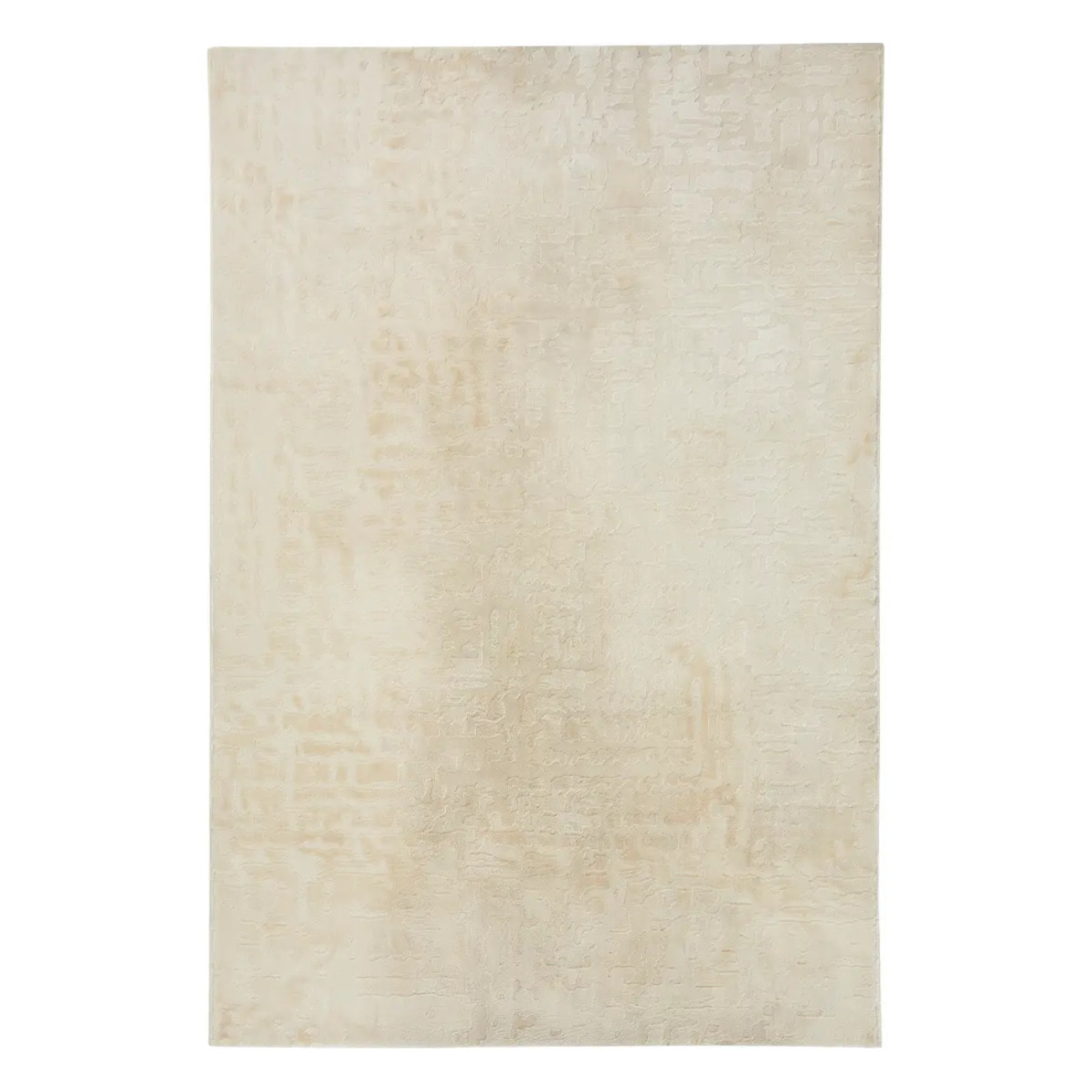 Tapis "Row" matière recyclée blanc chaud 100x150cm