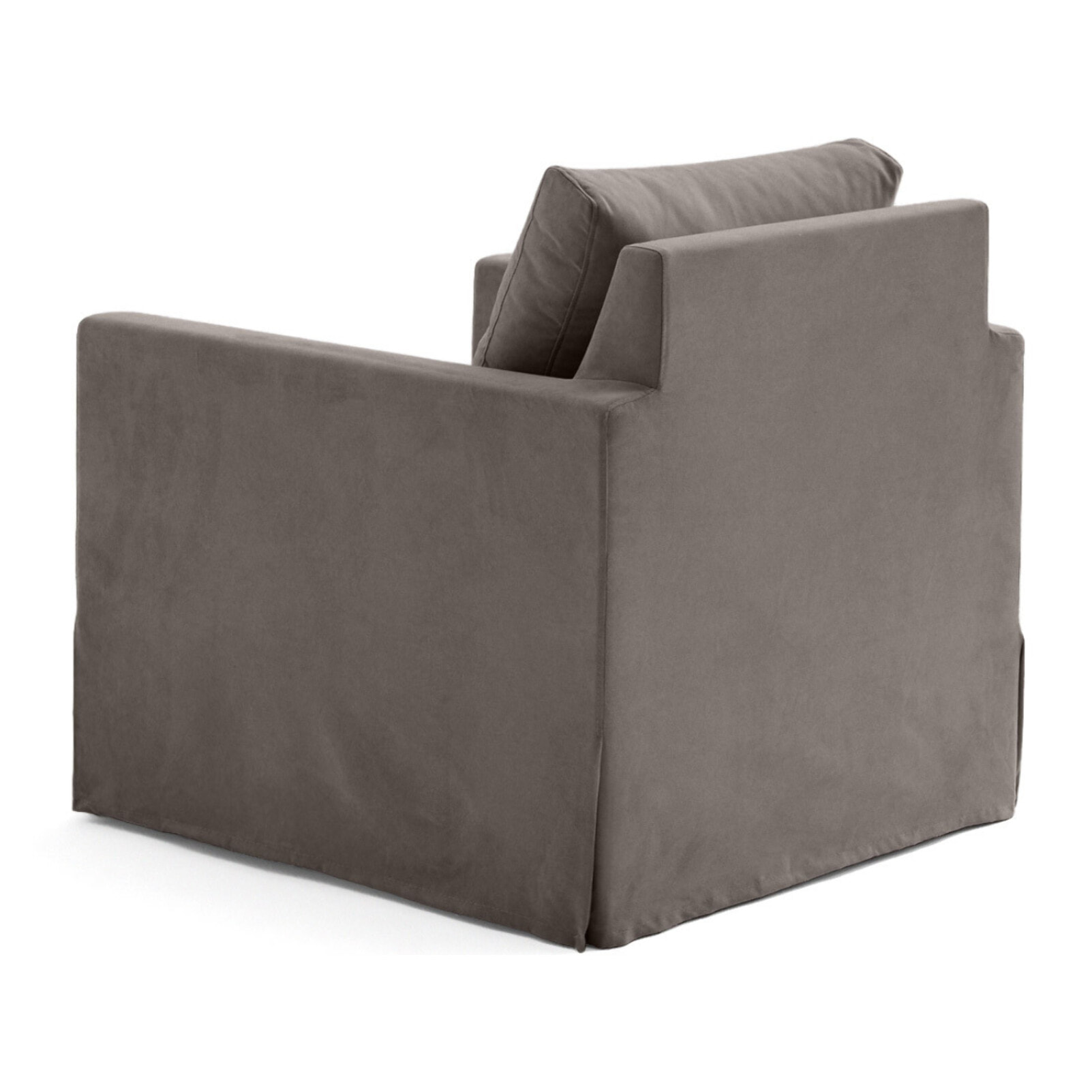Serena - fauteuil déhoussable en tissu - Gris