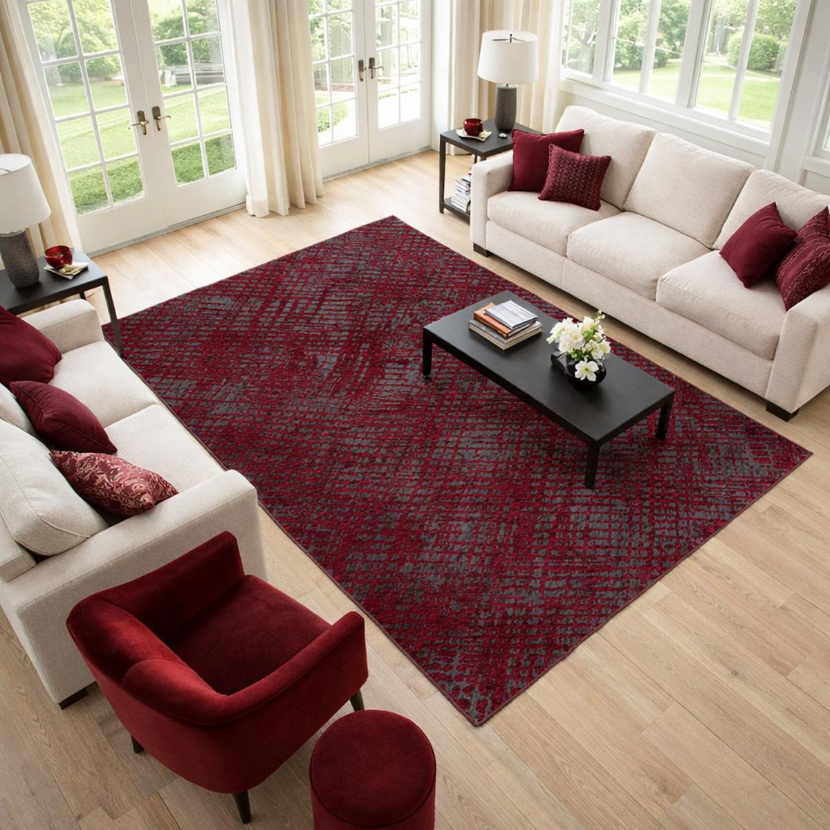 Tapis kilim Piro tissé en relief aspect 3D