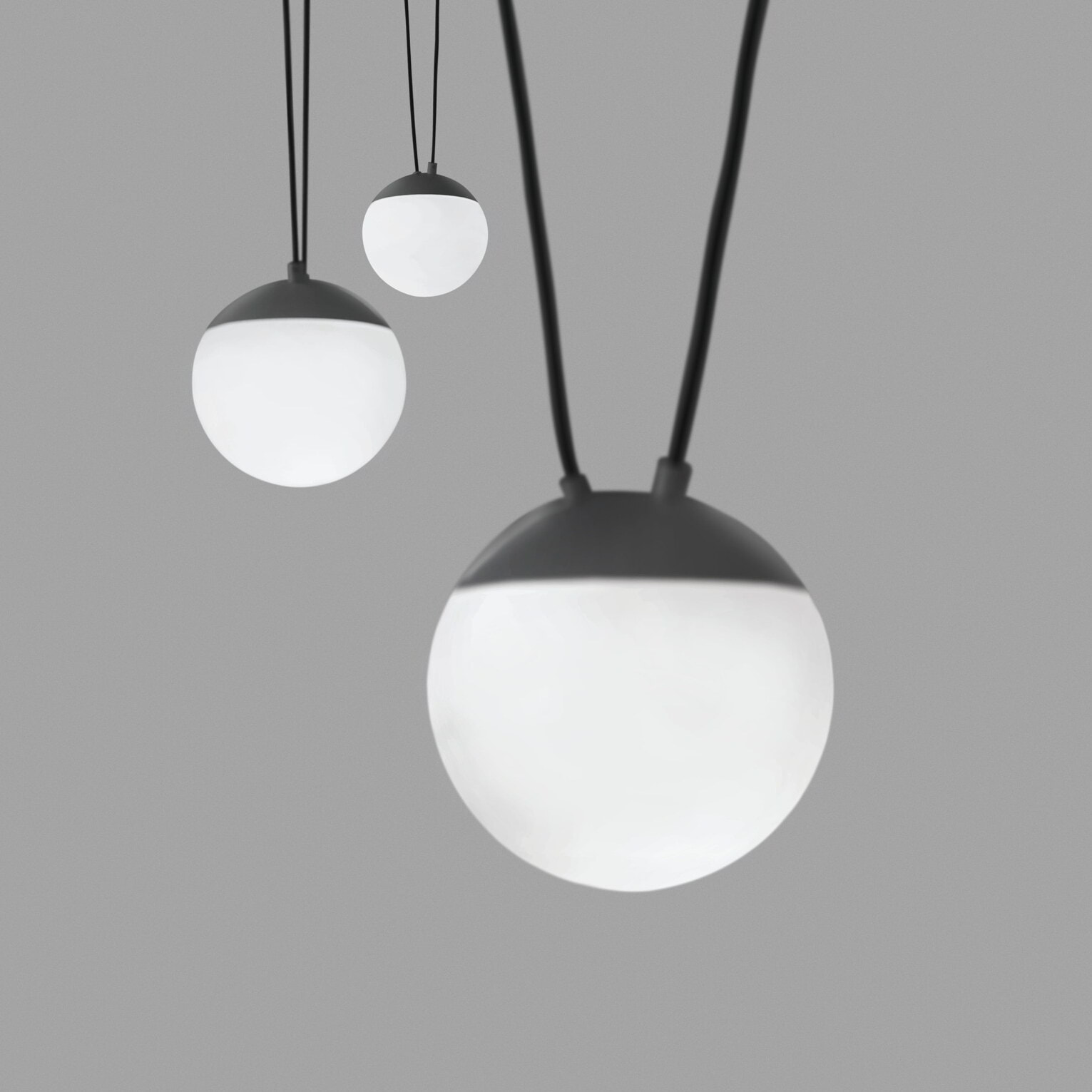 MINE Lampe suspension grise