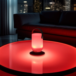 Well Home Lámpara de Mesa Recargable RGB con control remoto y 4 modos de color Ø11x15cm