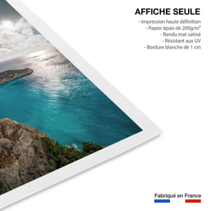 Poster bleu méditerranéen Affiche seule