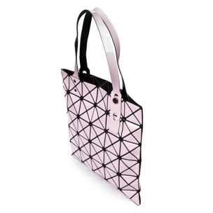 Borsa a tracolla Zerbo dal design geometrico, realizzata in PVC.