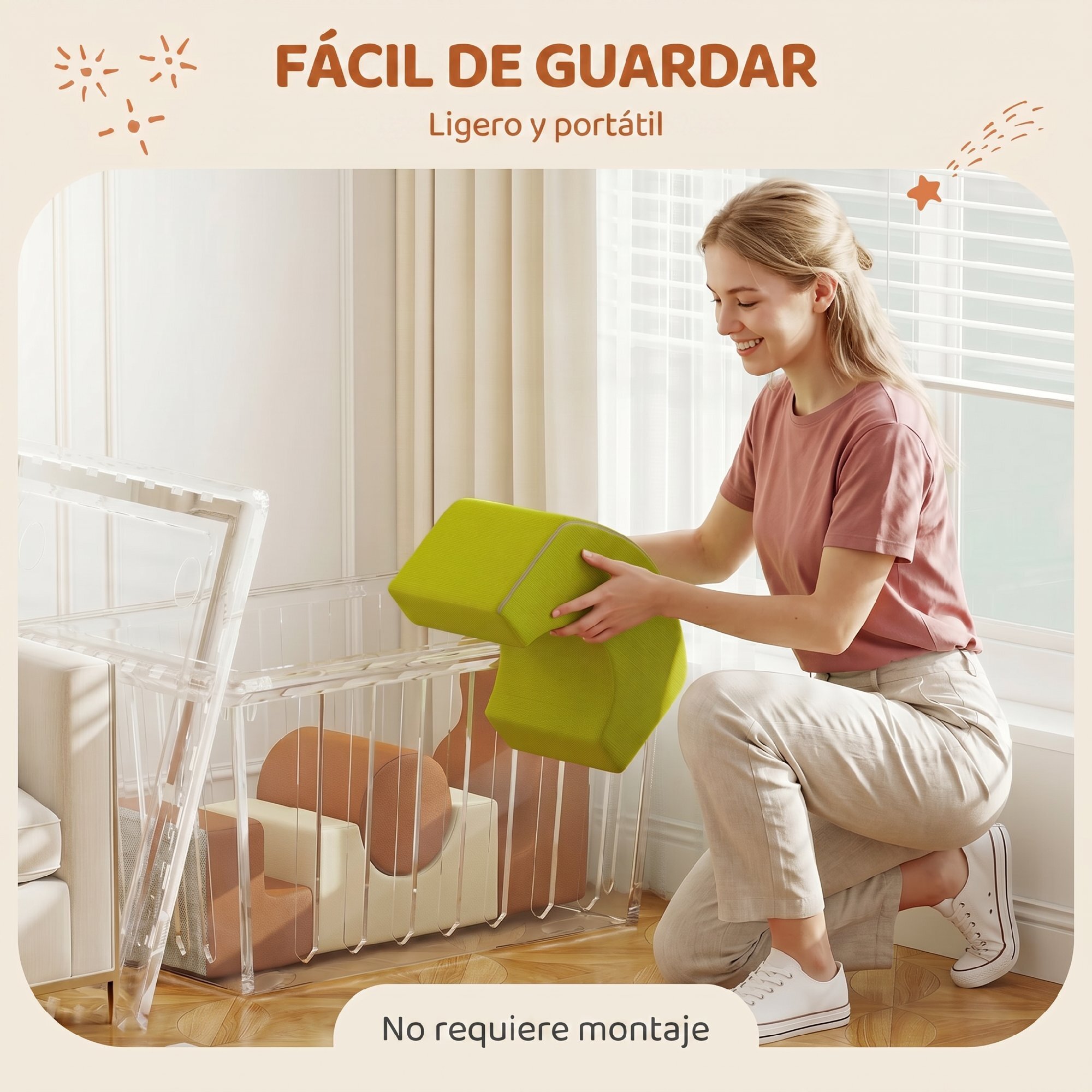 Juego de 5 Bloques de Espuma para Niños, Bloques de Psicomotricidad Infantil con Base Antideslizante, Funda Extraíble, Set de Escalada Suave Interior para Escalar y Gatear, 3-6 Años