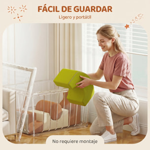 Juego de 5 Bloques de Espuma para Niños, Bloques de Psicomotricidad Infantil con Base Antideslizante, Funda Extraíble, Set de Escalada Suave Interior para Escalar y Gatear, 3-6 Años