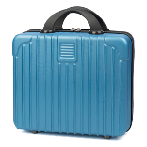 DAM Neceser rígido ultraligero de ABS. Adaptable a trolley. 14 pulgadas. 32x16x29 Cm. Color: Azul Vaquero