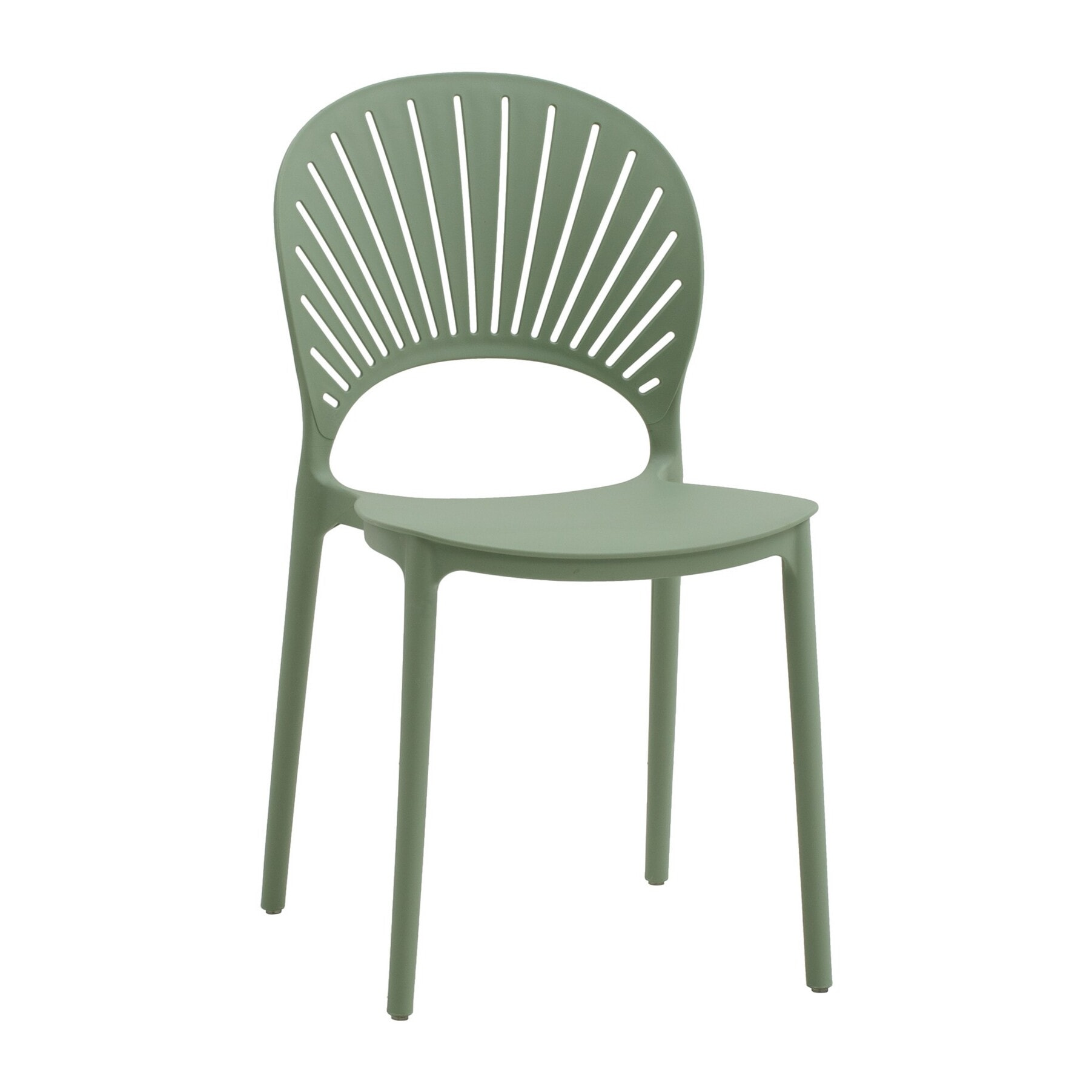 Set di 2 sedie GIBILTERRA in polipropilene verde, impilabili