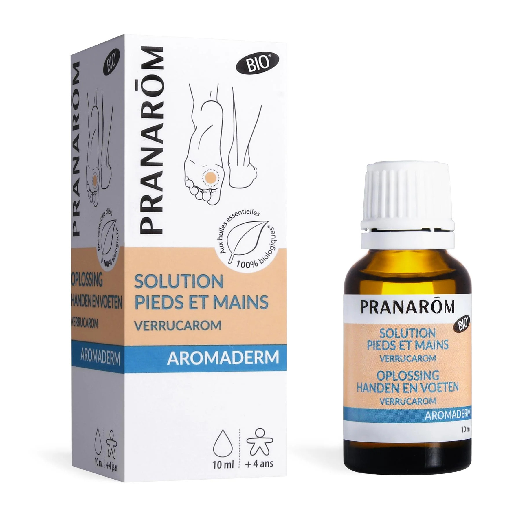 Pranarom - Solution anti-verrues pieds et mains - Bio - 10 ml