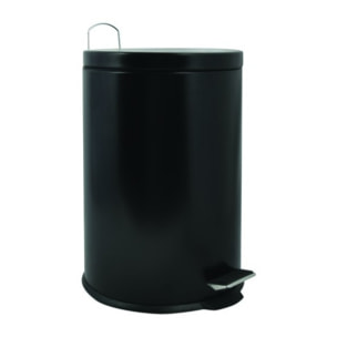 Poubelle à  pédale Acier 20L Noir mat MSV