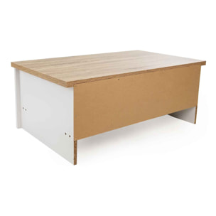 Table basse clinton bois blanc