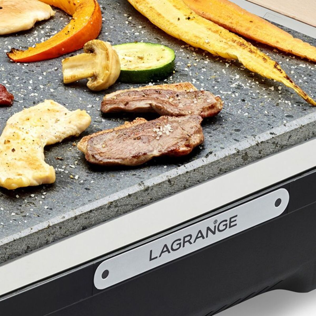 Grille-viande LAGRANGE Grill' Pierre Classic bois clair à poser, 37x23 cm