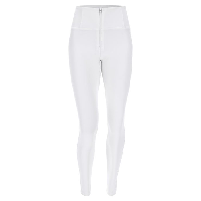 Pantaloni push up WR.UP® skinny vita alta con zip similpelle