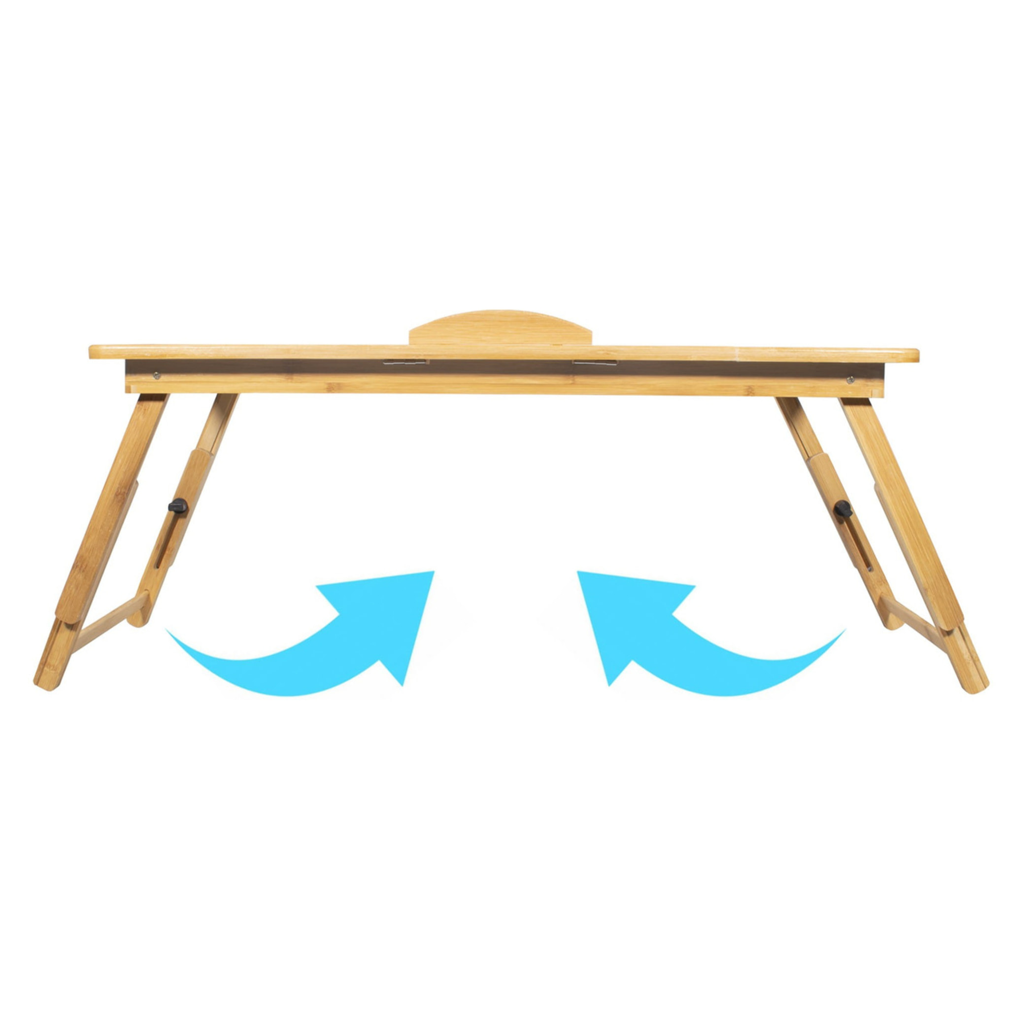 Tavolino da letto XL in bambù per laptop e colazione