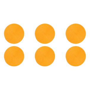 Set de 6 sets de table ronds Excelsa – Round, Polypropylène Jaune