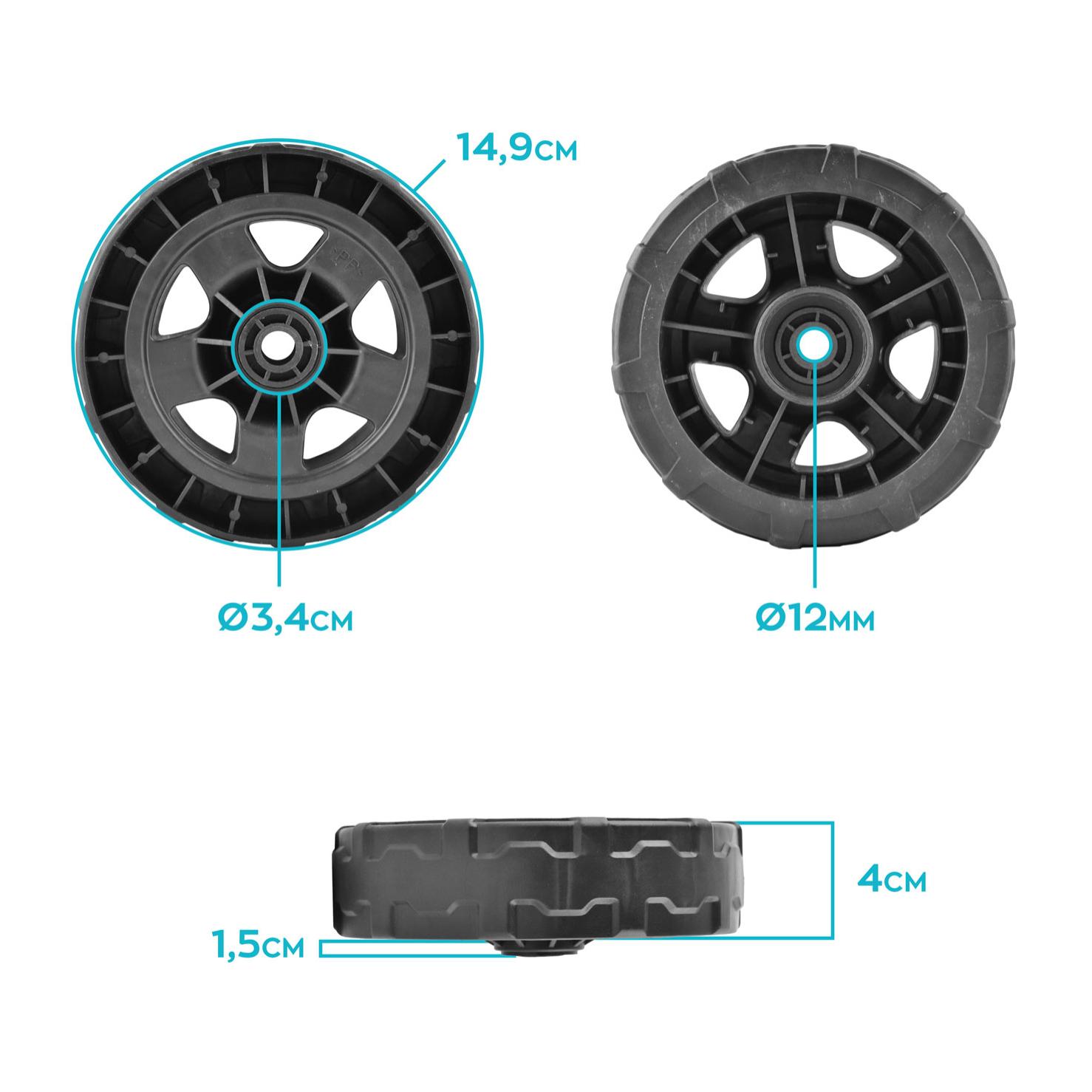 Ruota anteriore per tosaerba semovente jukut 132/145 - ø14,9 cm