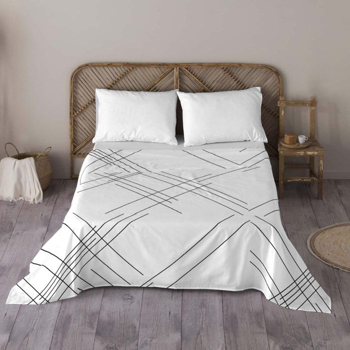 Naturals - Juego de Sábanas Estampadas - Incluye 1 o 2 Fundas de Almohada + 1 Sábana Bajera - 100% Algodón - Line