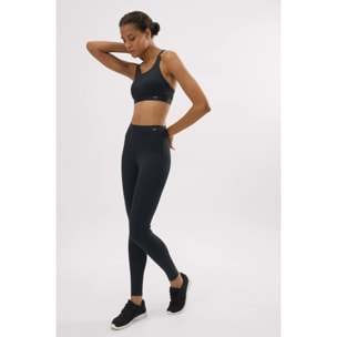 Leggings sportivi neri effetto pancia piatta